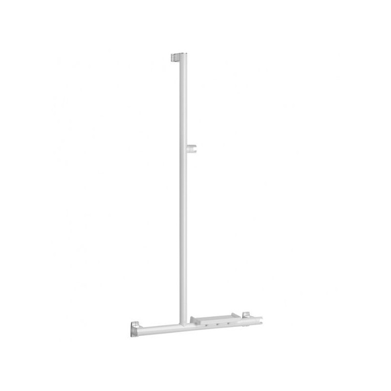 Barre d'appui en T/L ARSIS aluminium époxy blanc cache chromé mat S210070.jpg
