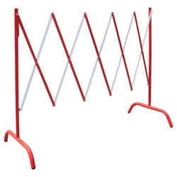 Barrière extensible métal rouge/blanche A711806.jpg